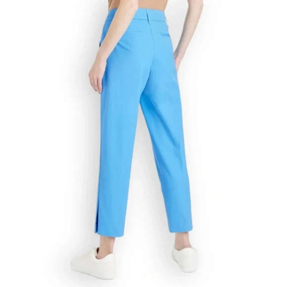 Size 10 Mid-Rise Slim Straight Fit Side Split Trousers Blue A New Day - Picture 3 of 8